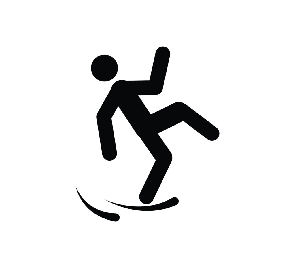 clip art image of a person falling